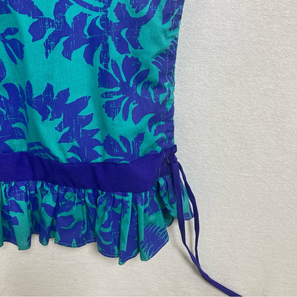 Hawaiian Heritage Women’s Sheath Dress 3/4 Raglan Sleeves Green Purple Sz6 - Picture 8 of 16